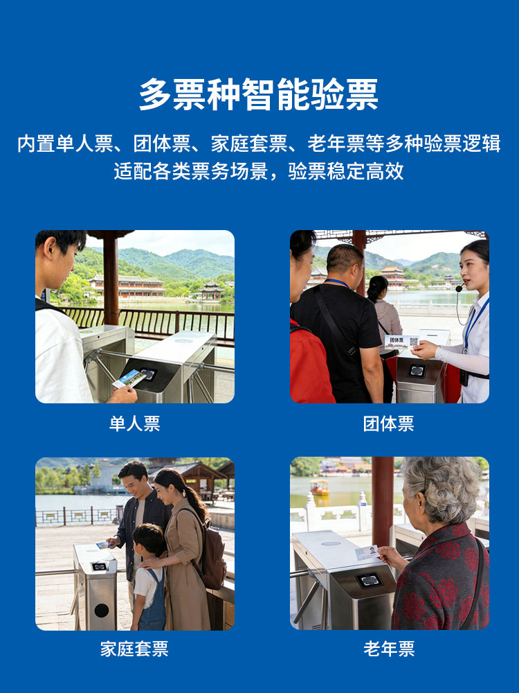 防水实名验票终端支持多种票种验票