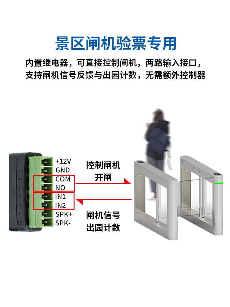 实名验票终端适景区闸机验票专用