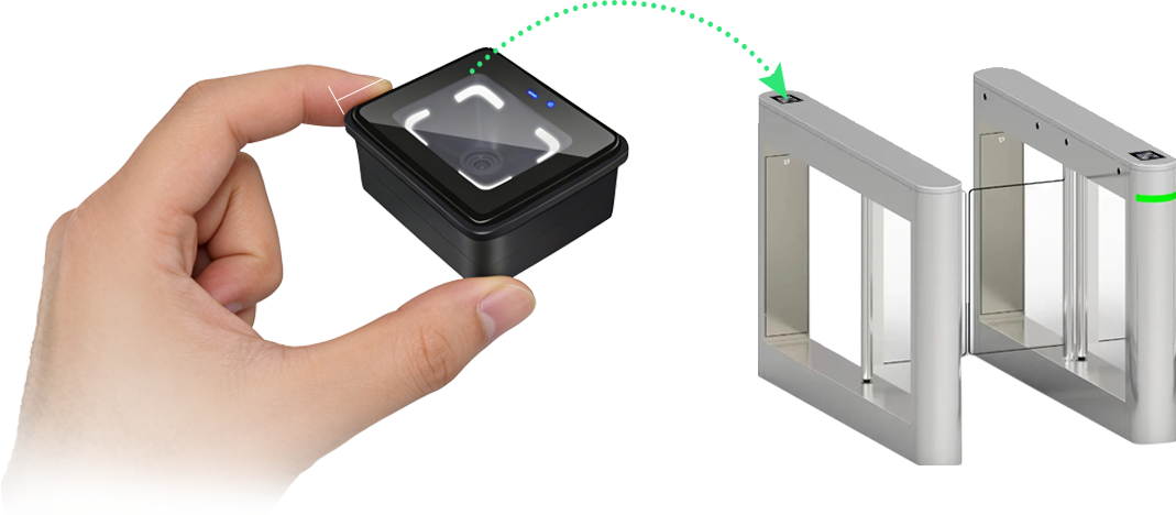 实名验票终端机身小巧 适配窄小闸机安装使用