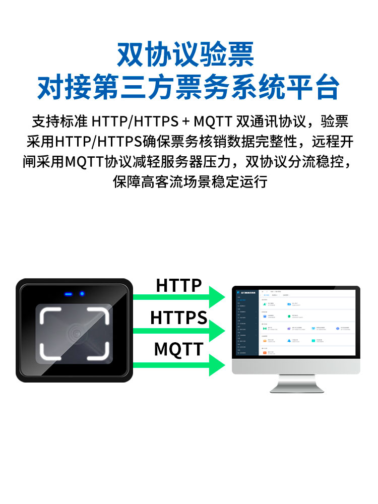 景区简易验票终端PWB04详情页 双协议验票 无缝对接第三方票务系统平台